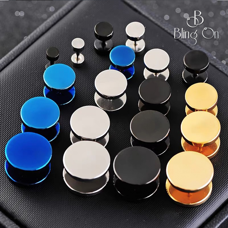 Bông Tai Quả Tạ Phong Cách Hàn Quốc Đơn Giản Giá Sỉ Tốt Nhất, Khuyên Tai Cục Tạ Đủ Màu BTQT68