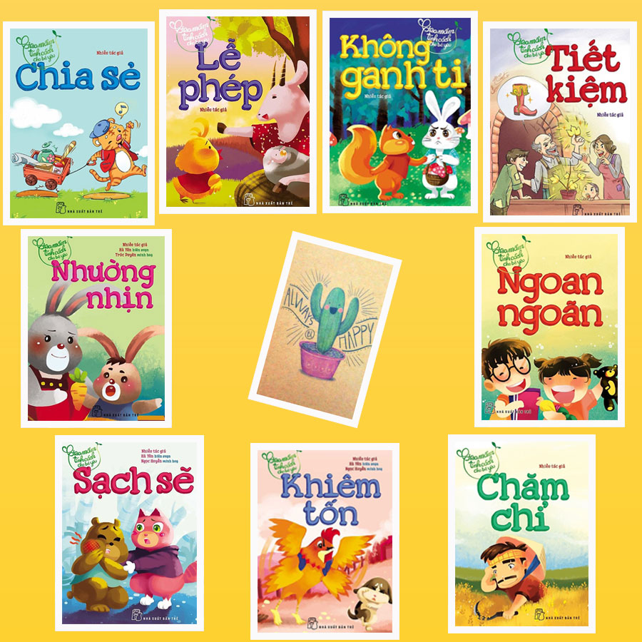 Combo Gieo Mầm Tính Cách: Chia Sẻ, Lễ Phép, Không Ganh Tị, Tiết Kiệm, Nhường Nhịn, Ngoan Ngoãn, Sạch Sẽ, Khiêm Tốn, và Chăm Chỉ