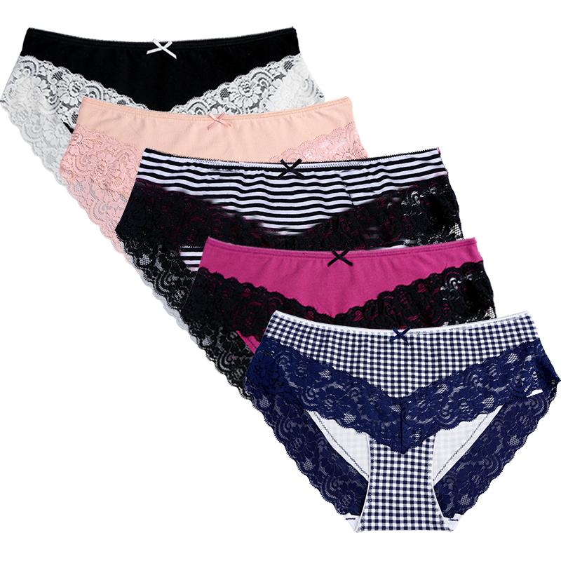 Comsoft 5 Cái/lốc Quần Lót Nữ Cotton Mềm Mại Liền Mạch Bộ Đồ Lót Nữ Màu Trơn Thoáng Khí Bé Gái Nữ Quần Lót Nữ