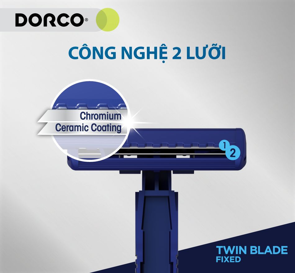 Dao Cạo Râu 2 Lưỡi Dorco TD 708DB (Gói 05 Dao Cạo) + Tặng 2 Dao Cạo Dorco Twin Blade Fixed