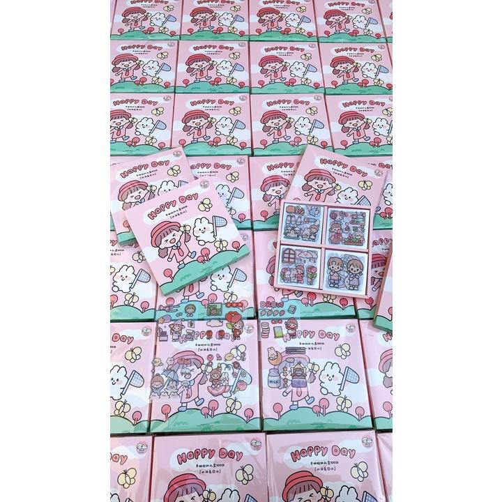 BỘ 1000 STICKER CÔ GÁI VÀ BÉ THỎ CHO BÉ YÊU TRANG TRÍ