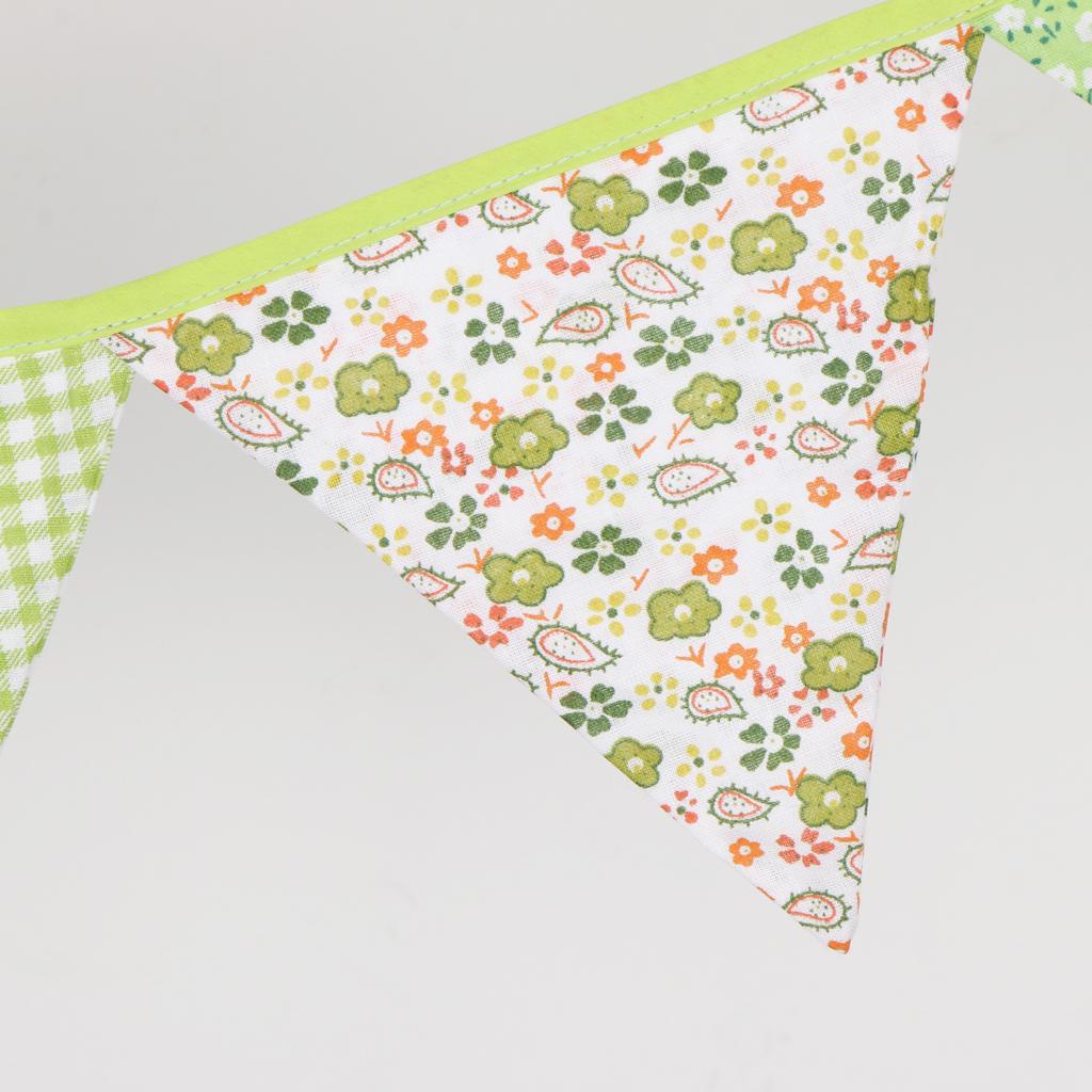 Colorful Fabric Bunting Banner Flag Wedding Nursery Birthday Party Decor