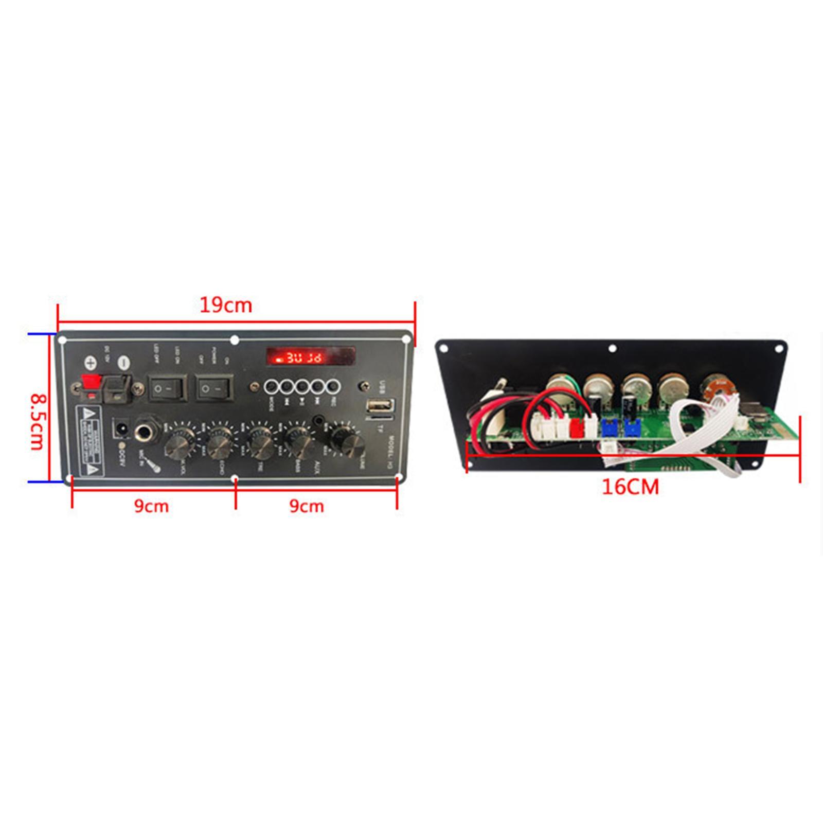 Audio Amplifier Board Microphone Bluetooth Amplificatore Performance Car FM Radio Module Subwoofer Adjustment for Notebook Car
