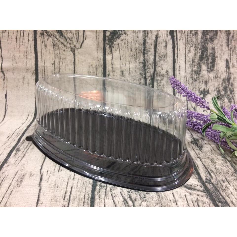 F70 - Sét 50 Hộp oval đế đen F70 đựng Flan chesse, rau câu 3D, bánh mì hoa cúc vừa khuôn D8