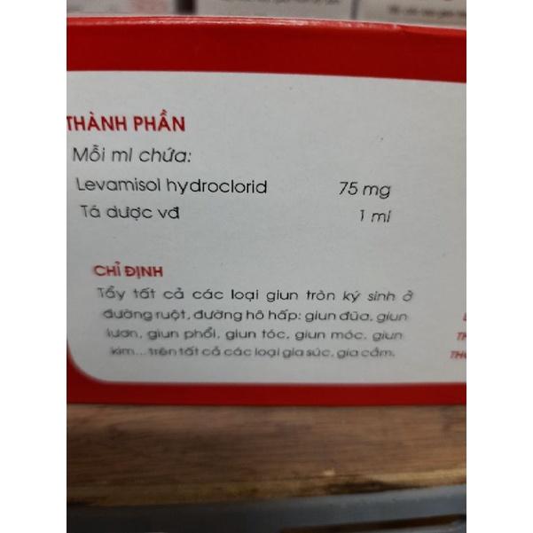 1 hộp 20 ống levamisol hv hỗ trợ tiêu hóa vật nuôi