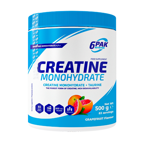 6PAK CREATINE MONOHYDRATE - Hộp 500 grams - Tăng sức mạnh và Kích thích cơ bắp - Nhiều Hương Vị - Thương Hiệu Trec Nutrition