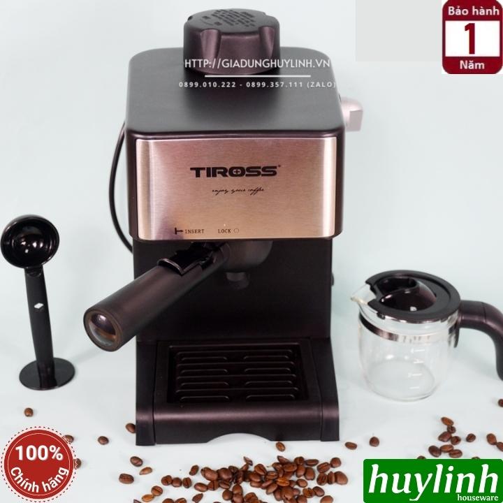 Máy pha cà phê Espresso Tiross TS621 - Max 4 bar - 800W - Hàng chính hãng