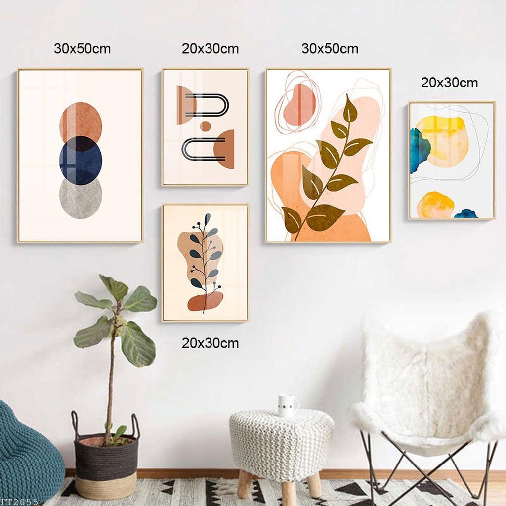 Tranh canvas treo tường bộ 5 bức - Tranh treo tường hiện đại đơn giản