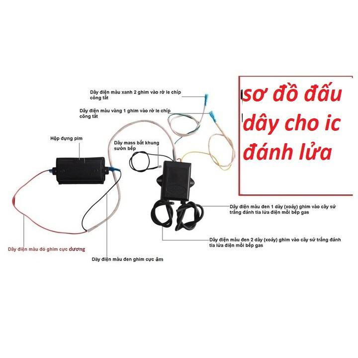 IC Điện Tử Đánh Lửa Bếp Gas âm dương 2 lò (loại tốt-có sơ đồ đấu điện)