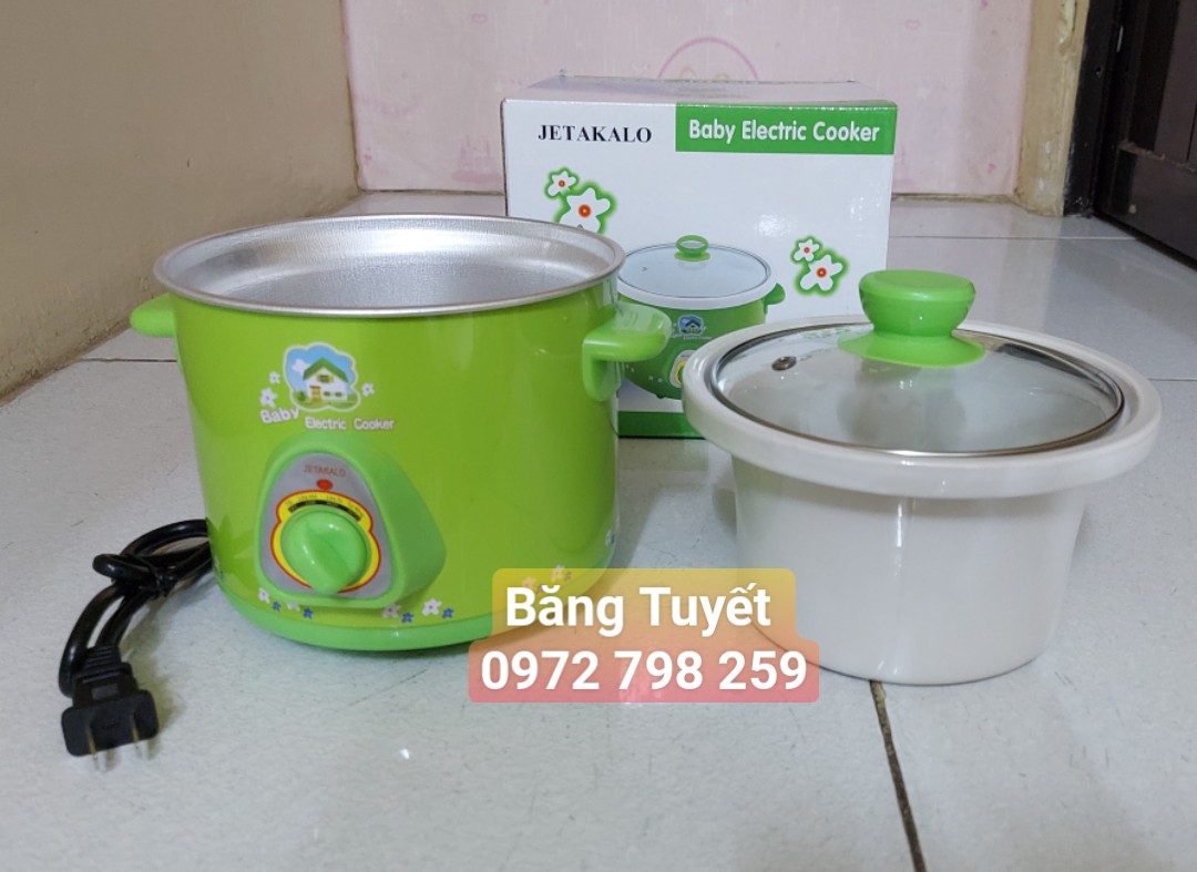 Nồi chưng yến bằng điện loại tiềm yến nấu cháo, soup,...nấu chậm Nắp Kiếng LOẠI TỐT (1.5L)