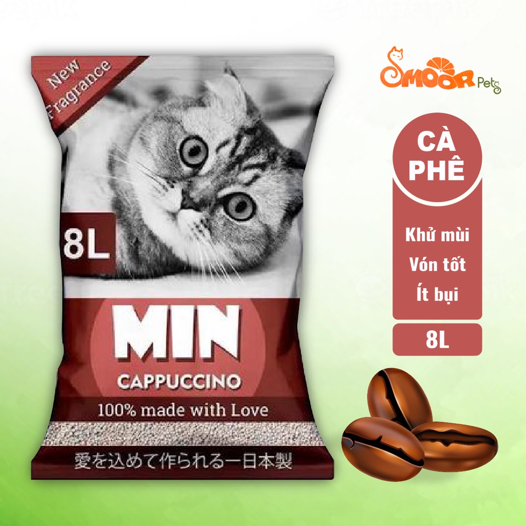 [COMBO] 7 Túi Cát Vệ SInh Cho Mèo Cát Min Túi 8L Cao Cấp Nhiều Mùi Nhật Bản