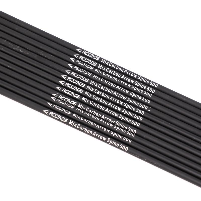 12pc Trục mũi tên carbon OD 7,8mm cột sống 500 Màu săn bắn phụ kiện bắn cung: 12 %