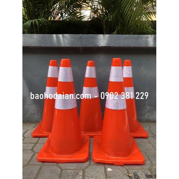Cọc tiêu cảnh báo giao thông nhựa PVC dẻo 70cm