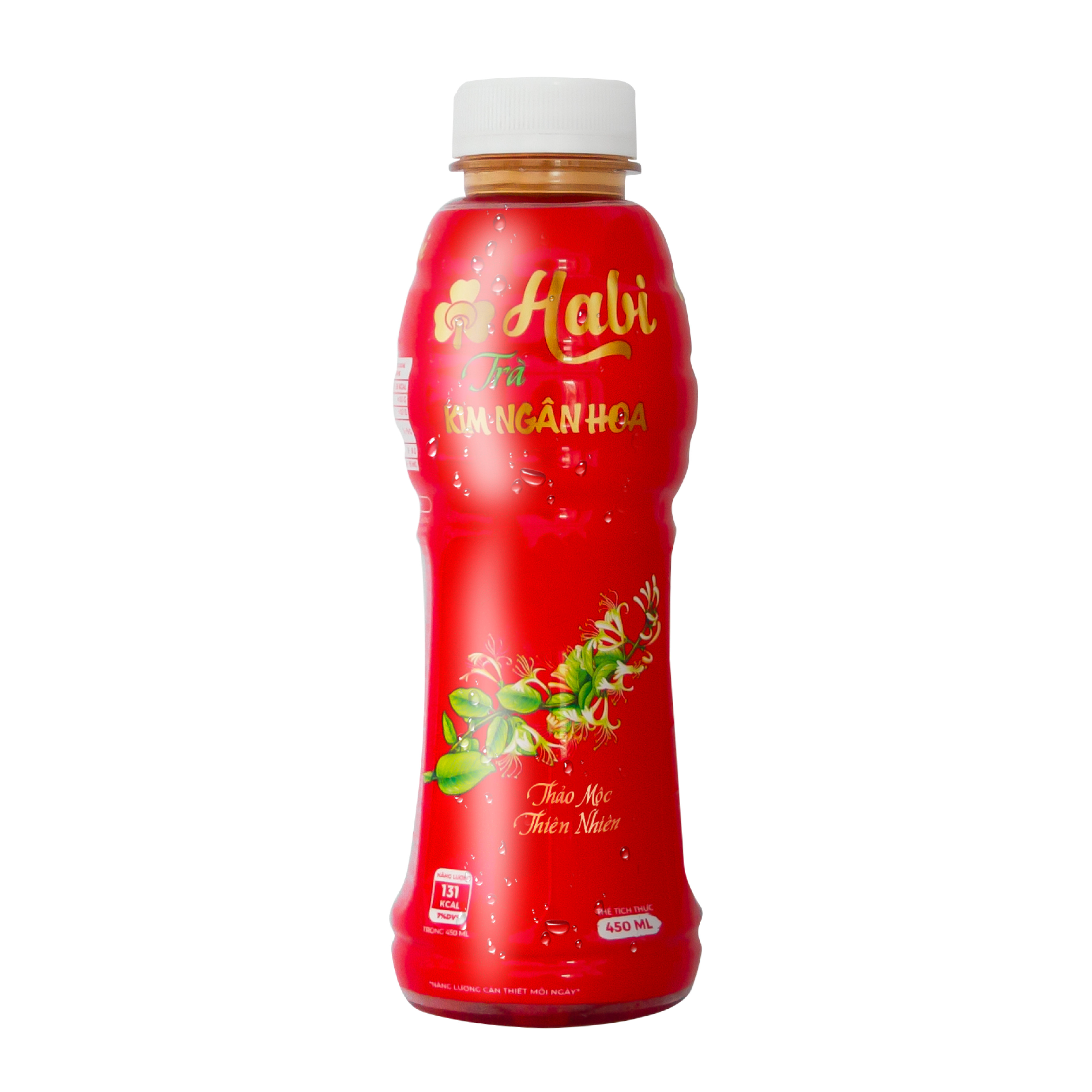 Trà Thảo Mộc Kim Ngân Hoa Habi Chai 450ml - Lốc 6 Chai