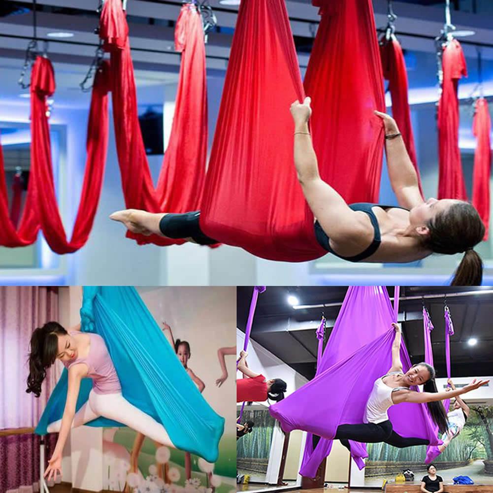 2.8M Cường Lực Tập Yoga Võng Tập Thể Dục Không Xoay Giường Treo Phần Mở Rộng Dây Mạnh Mẽ Bay Sling Nhà Tập Yoga Thắt Lưng