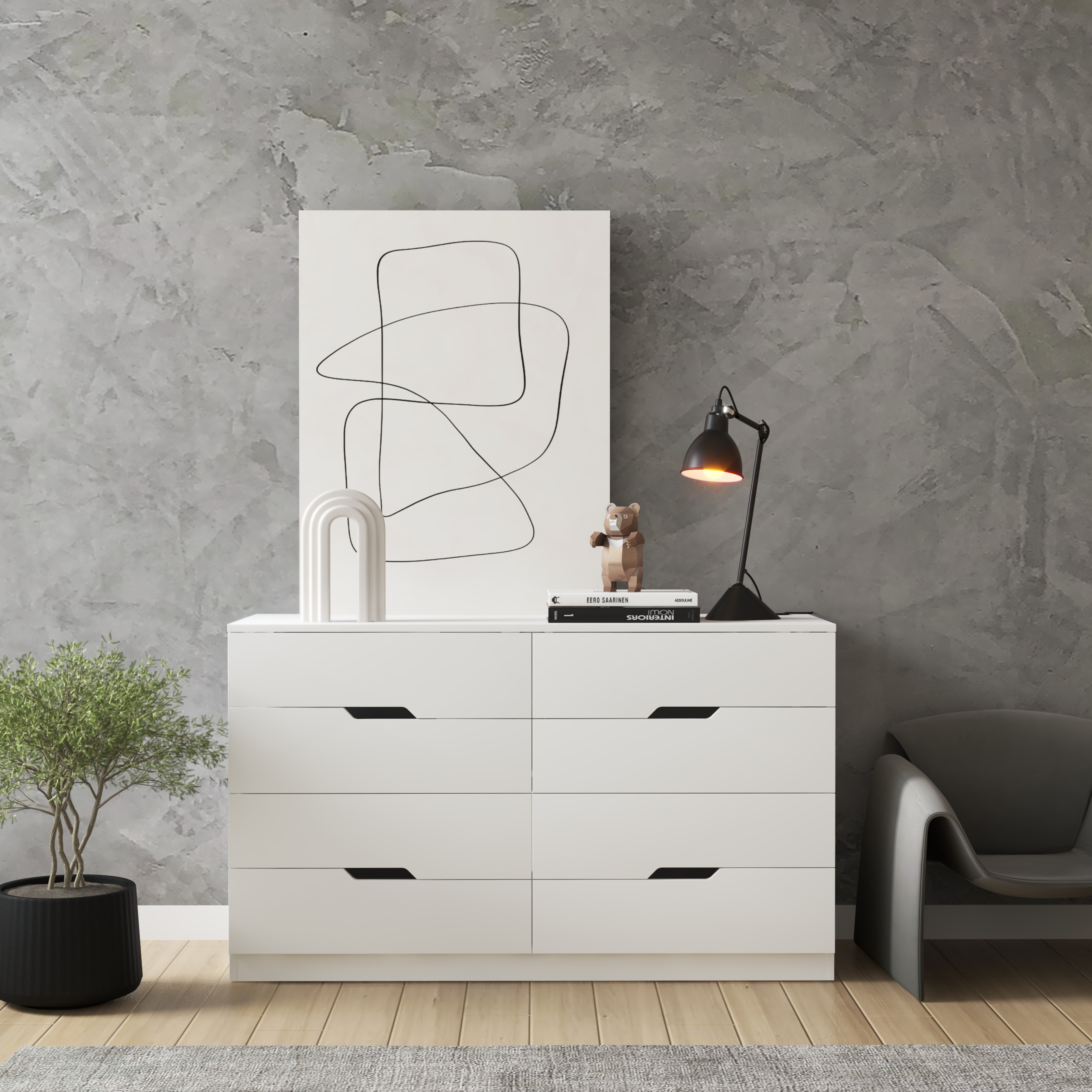 DASH , Tủ đựng đồ - 6 ngăn kéo , 76cm x 46cm x 120cm , THK_054
