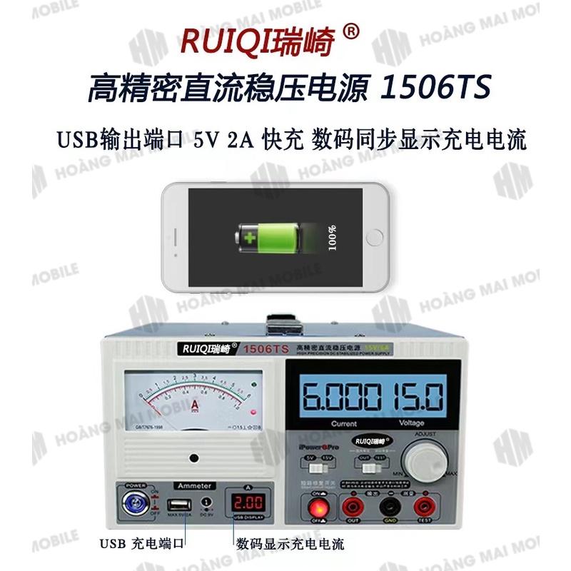 Máy cấp nguồn RUIQI 1506TS hiển thị cả kim và số 15V-6A
