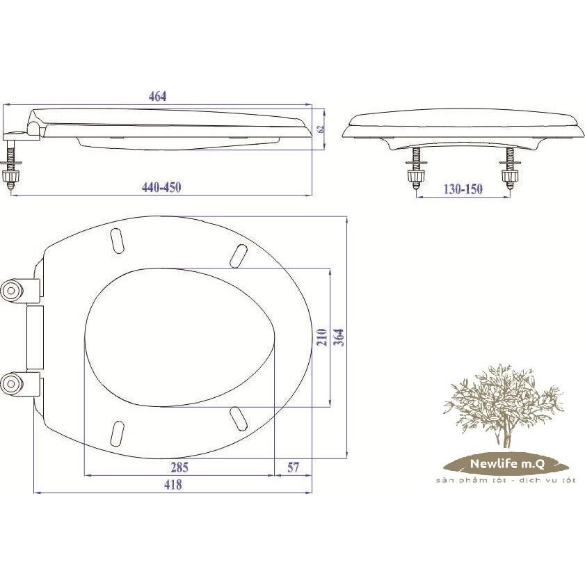 Nắp bồn cầu ASICO - 06 nhựa Plastic (Phù hợp với mọi loại bồn cầu....