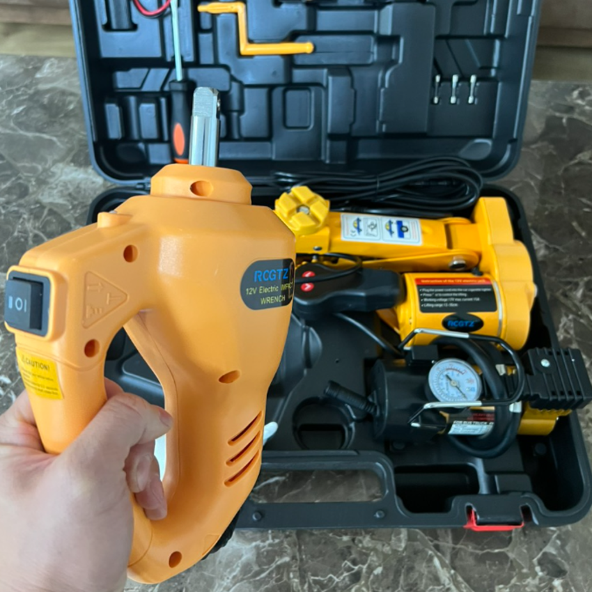 Bộ nâng kích gầm điện, kiêm máy bơm lốp và máy siết ốc ô tô đa năng 3 trong 1 ROGTZ TY-EJ06 Tải Trọng: 2000Kg - HÀNG NHẬP KHẨU