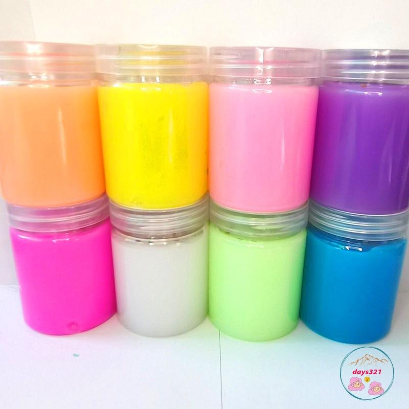 Slime hộp trụ 120ML màu thạch cực đẹp đồ chơi slam chất nhờn ma quái squishy