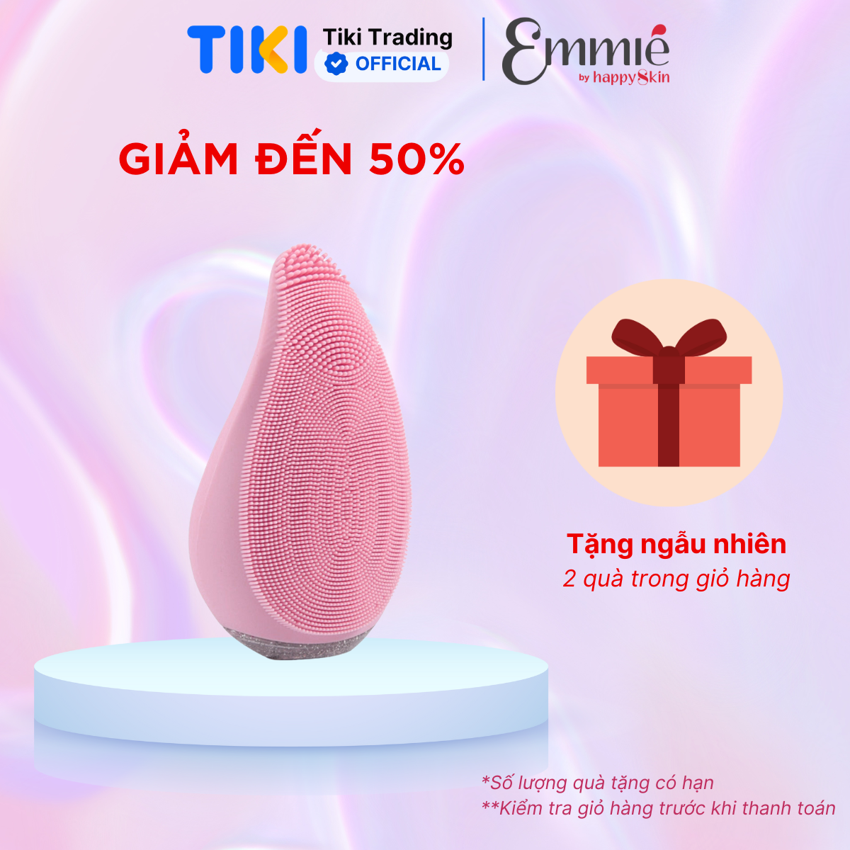 Máy Rửa Mặt Emmié Premium Facial Cleansing Brush Sonic Extra Chống Nước Làm Sạch Sâu - Hàng Chính Hãng