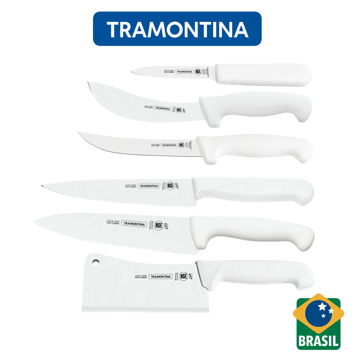 Dao Lóc Da Cán Trắng Tramontina Professional 15cm - TRDA24606/086