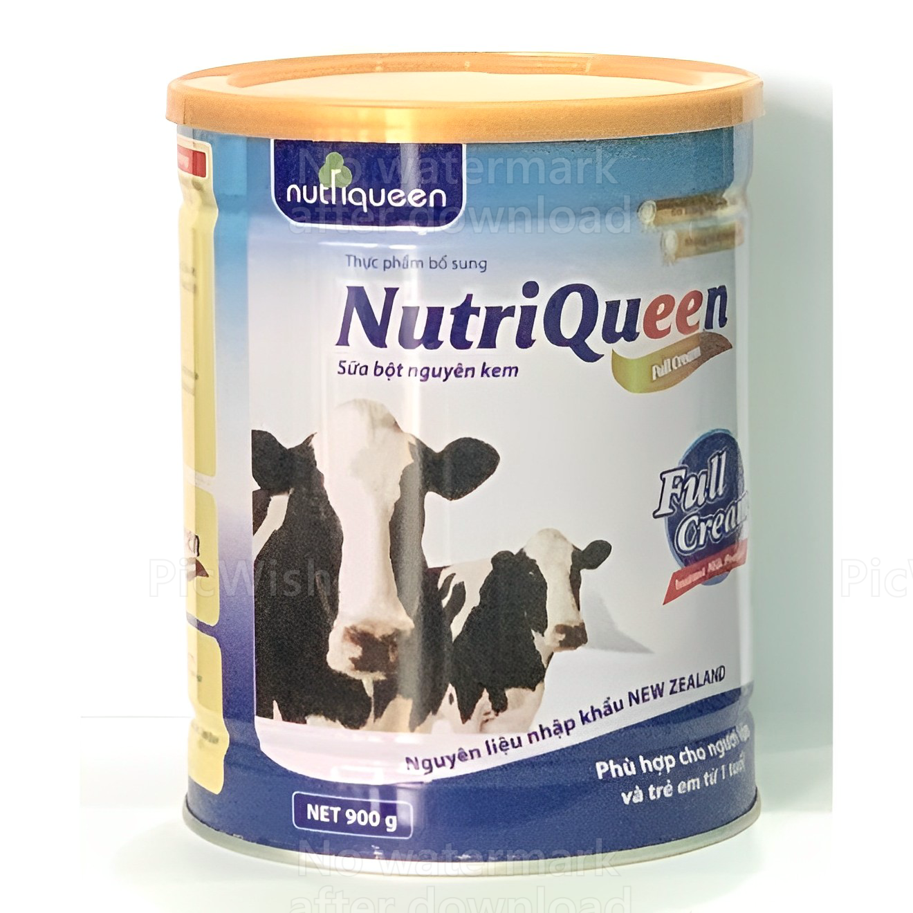 Sữa Bột Nguyên Kem  - NUTRIQUEEN FULL CREAM - (Nguyên Liệu Nhập Khẫu Từ Châu Âu và New Zealand ) Lon 900g