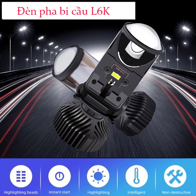 Đèn Pha L6K Trắng-Tặng Kèm Tem Dán Vành - DPL6KT*TDV