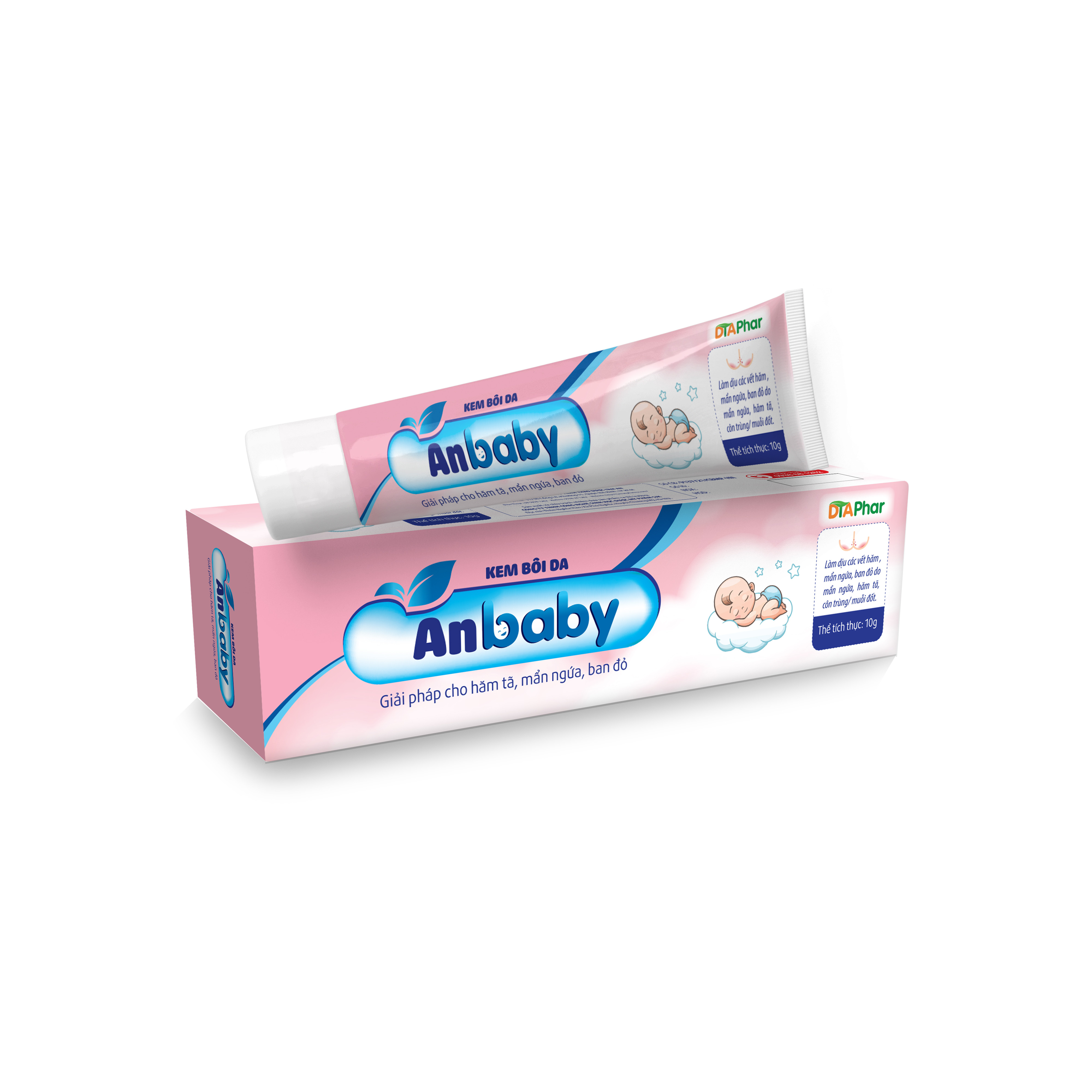 KEM BÔI ANBABY HỖ TRỢ GIẢM HĂM DA, BAN ĐỎ, NGỨA DA CHO BÉ TUÝP 10G