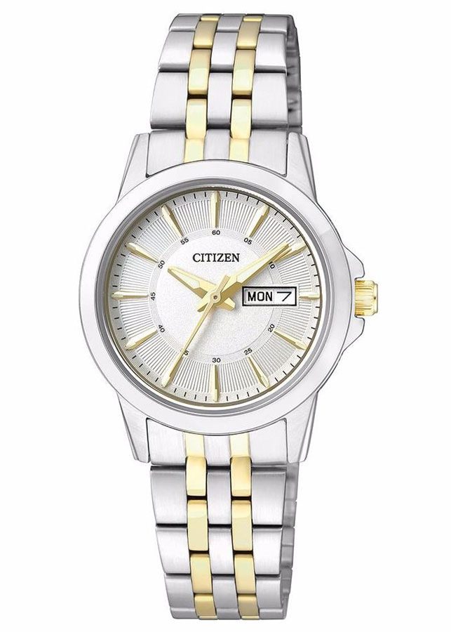 Đồng Hồ Nữ Citizen Dây Thép Không Gỉ EQ0608-55A - Mặt Trắng