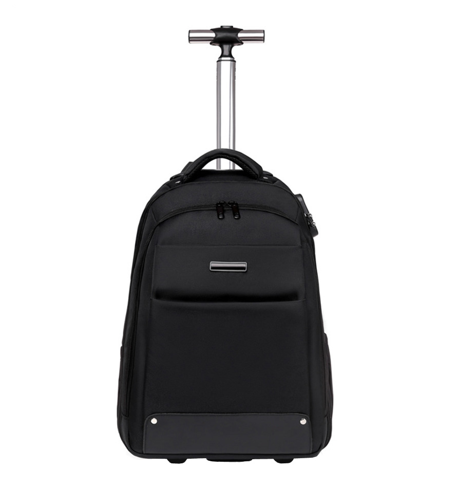 Ba lô 2 bánh xe có tay kéo ổ khóa mật mã du lịch đi học đựng laptop quần áo sách vở Size 18 TT108