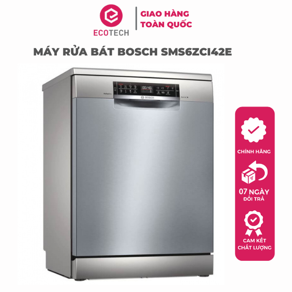 Máy Rửa Chén Bát 14 Bộ BOSCH SMS6ZCI42E Serial 6 - Hàng Chính Hãng