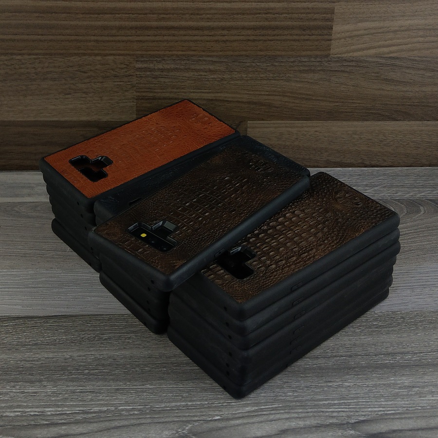 Ốp Lưng dành cho Samsung Galaxy Note 9 Da Cá Sấu Có Gù Màu Nâu Đất