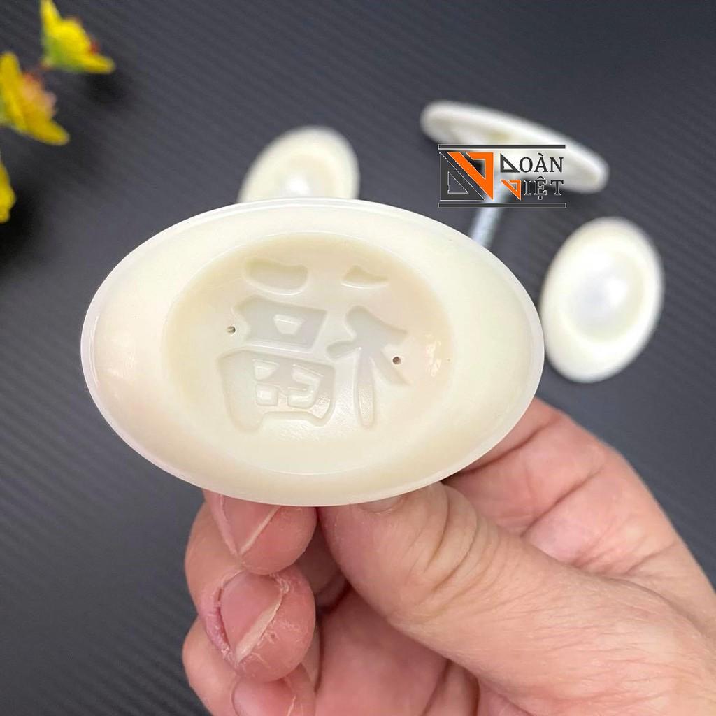 Khuôn Trung Thu 3D Siêu Sắc Nét - Hình THỎI VÀNG 4 mặt 50g , mẫu mới 2021