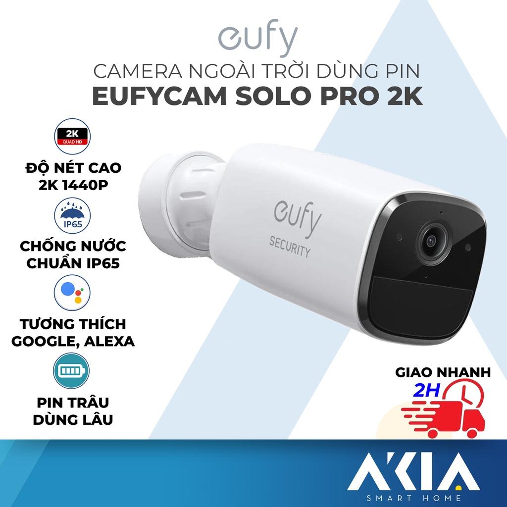 Camera ngoài trời dùng pin Eufy Cam Solo Pro E40, Độ nét cao 2K, Chống nước IP65, Phát hiện chuyển động, BH 12 Tháng