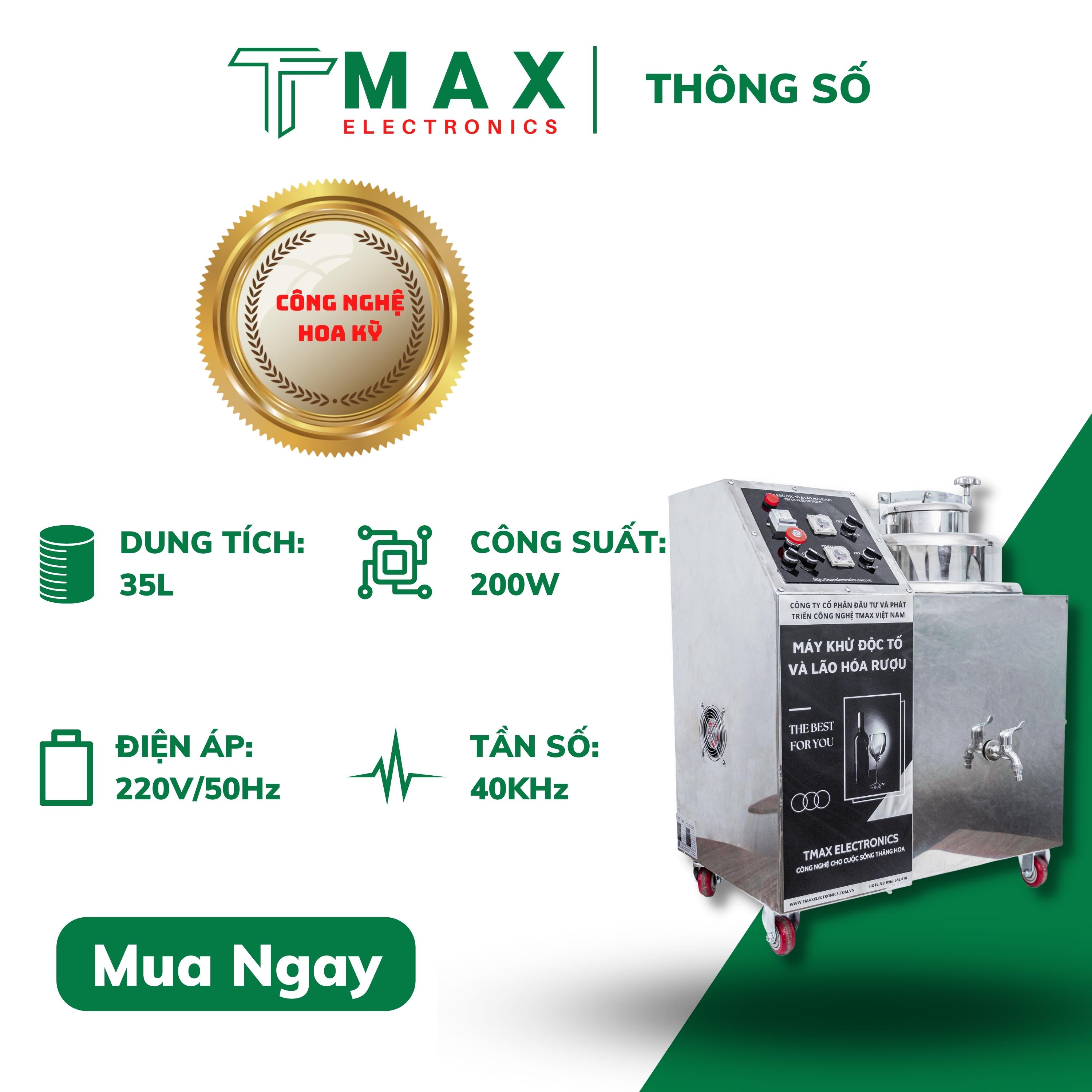 Máy Khử Độc Tố Và Lão Hóa Rượu Tmax Electronics 35L - Hàng Chính Hãng - Bảo Hành 12 Tháng