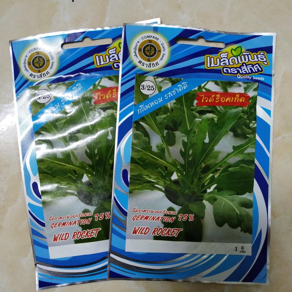 Hạt giống rau xà lách Rocket - Arugula 300 hạt