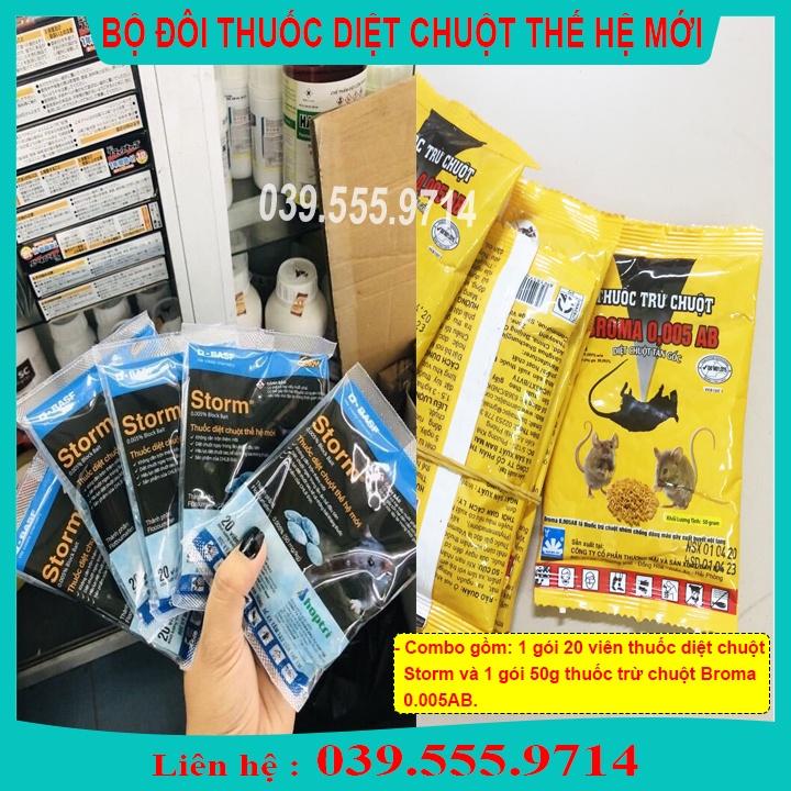 BỘ THÓC CHUỘT BROMA 50GRAM & KẸO CHUỘT 20 VIÊN - HIỆU QUẢ AN TOÀN CHO NGƯỜI SỬ DỤ