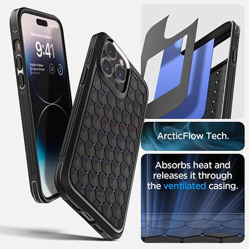 Ốp lưng chống sốc Spigen Cryo Armor iP 14/14 Plus/14 Pro/14 Pro Max - Hàng chính hãng