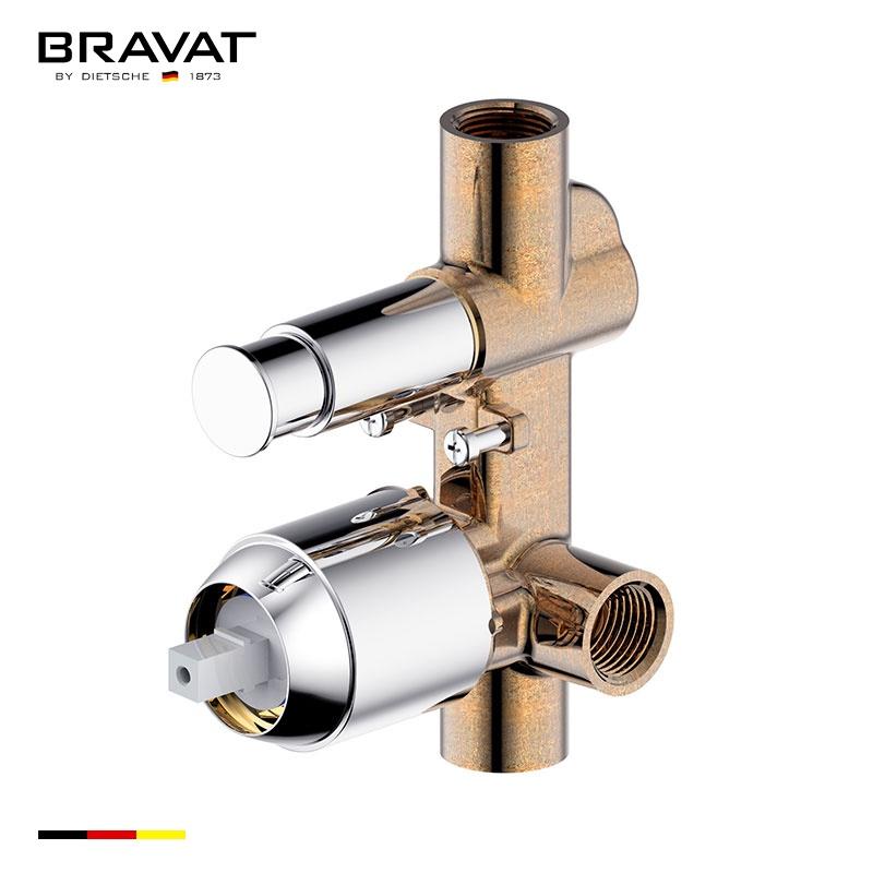 Bộ trộn vòi chậu âm tường Bravat D9100CP-ENG