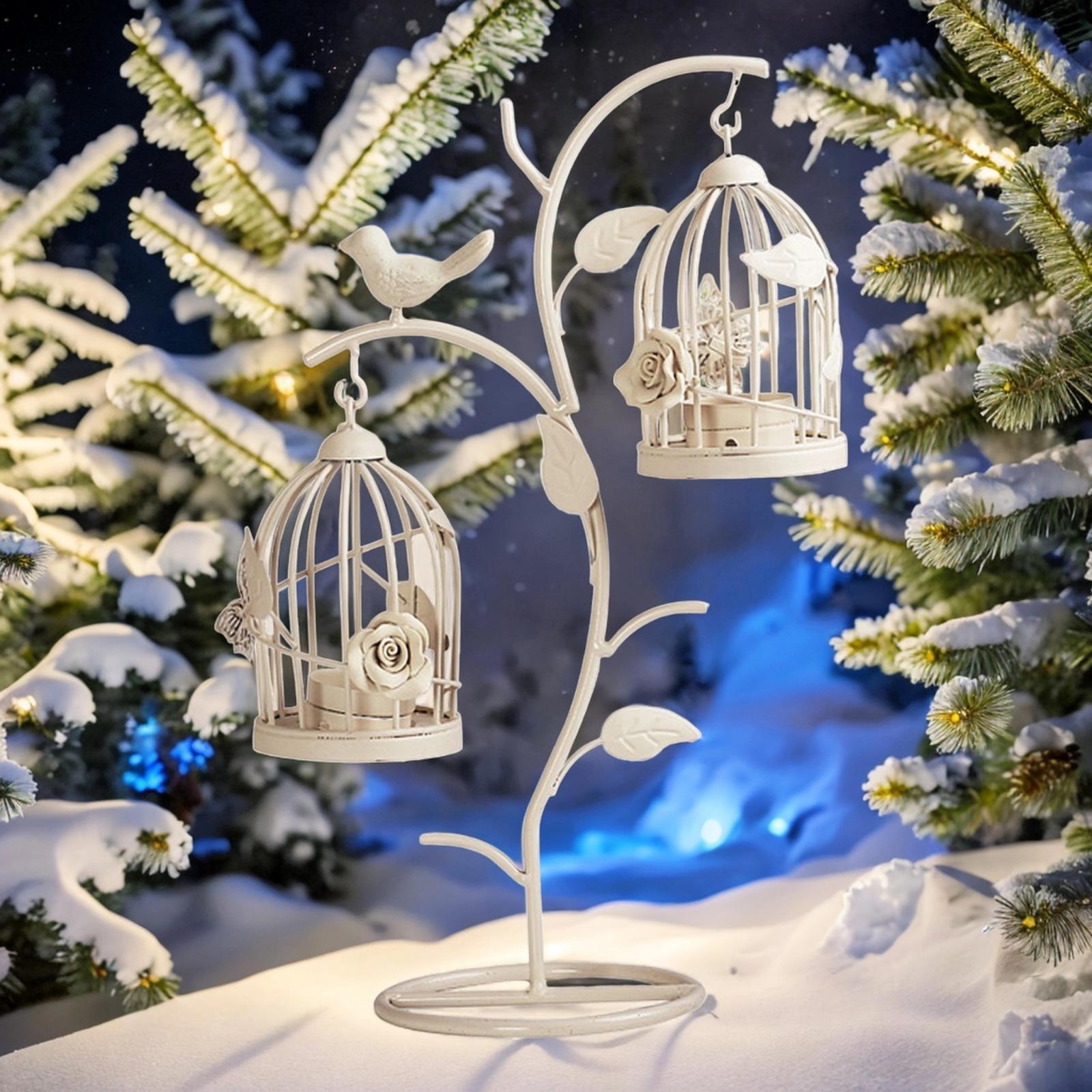 Birdcage Candle Holder Candlestick Holder Decorative Bird Cage Candle Stand Lantern Stand for Table Centerpiece Home Holidays Cafe Fireplace