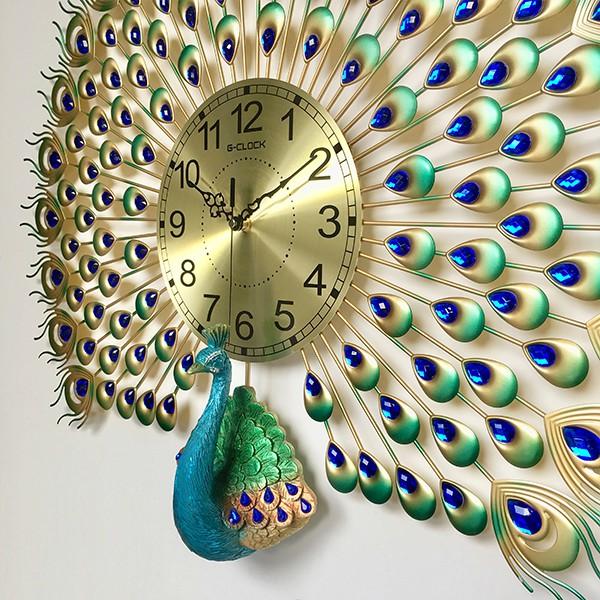 Đồng hồ treo tường GCLOCK loại to KT 65x75 cao cấp làm từ kim loại sơn tĩnh điện chạy máy kim trôi chuẩn