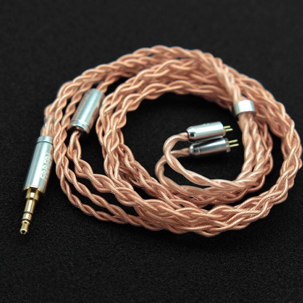 Cáp tai nghe đầu cắm 2.5/3.5/4.5mm 4 lõi đồng tinh khiết mạ vàng với đầu nối 2pin dành cho TFZ/Kinera/TRN/KZ ZST/FAAEAL