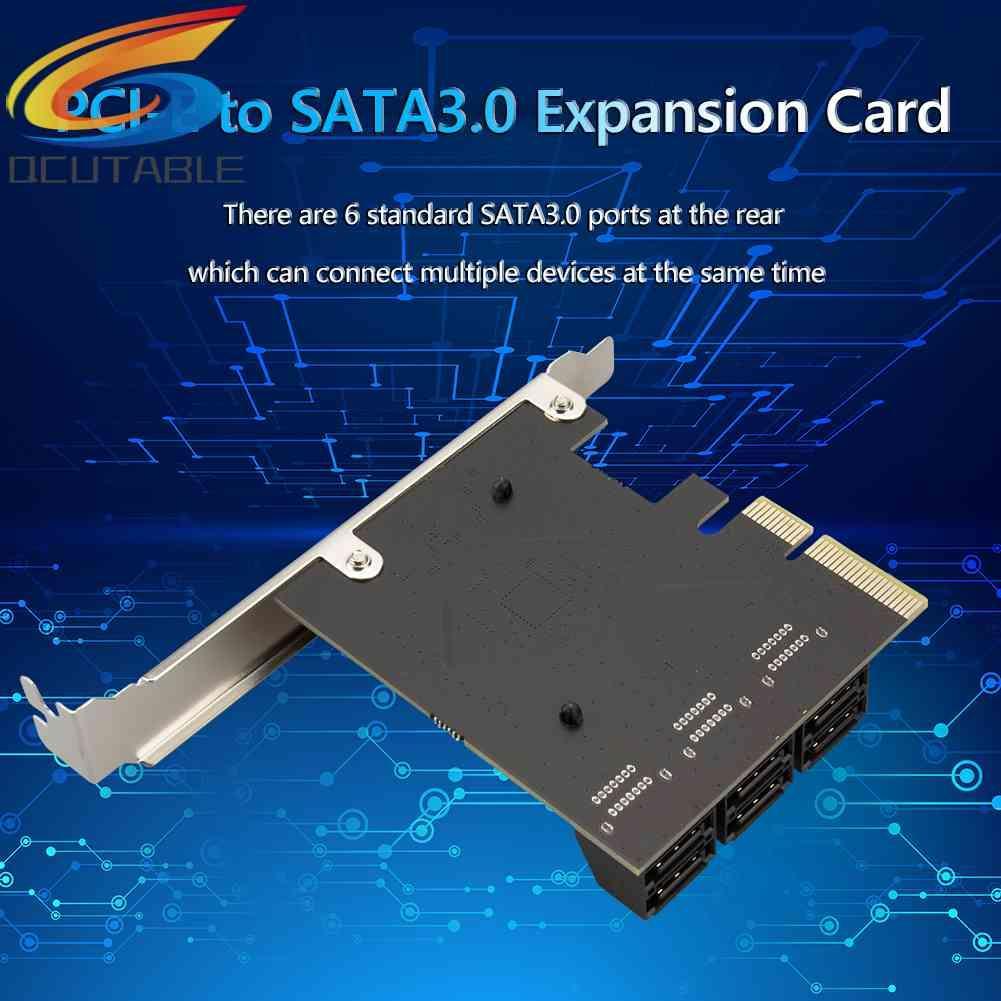 Card Mở Rộng PCIe 6 Cổng SATA III Sang PCI Express 3.0 X4 Thẻ