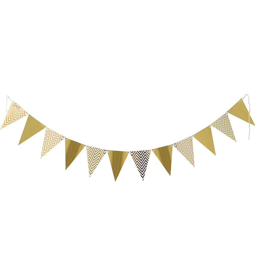 Happy New Year Balloon Tassel Bunting Banner Set Party Decoration Gold