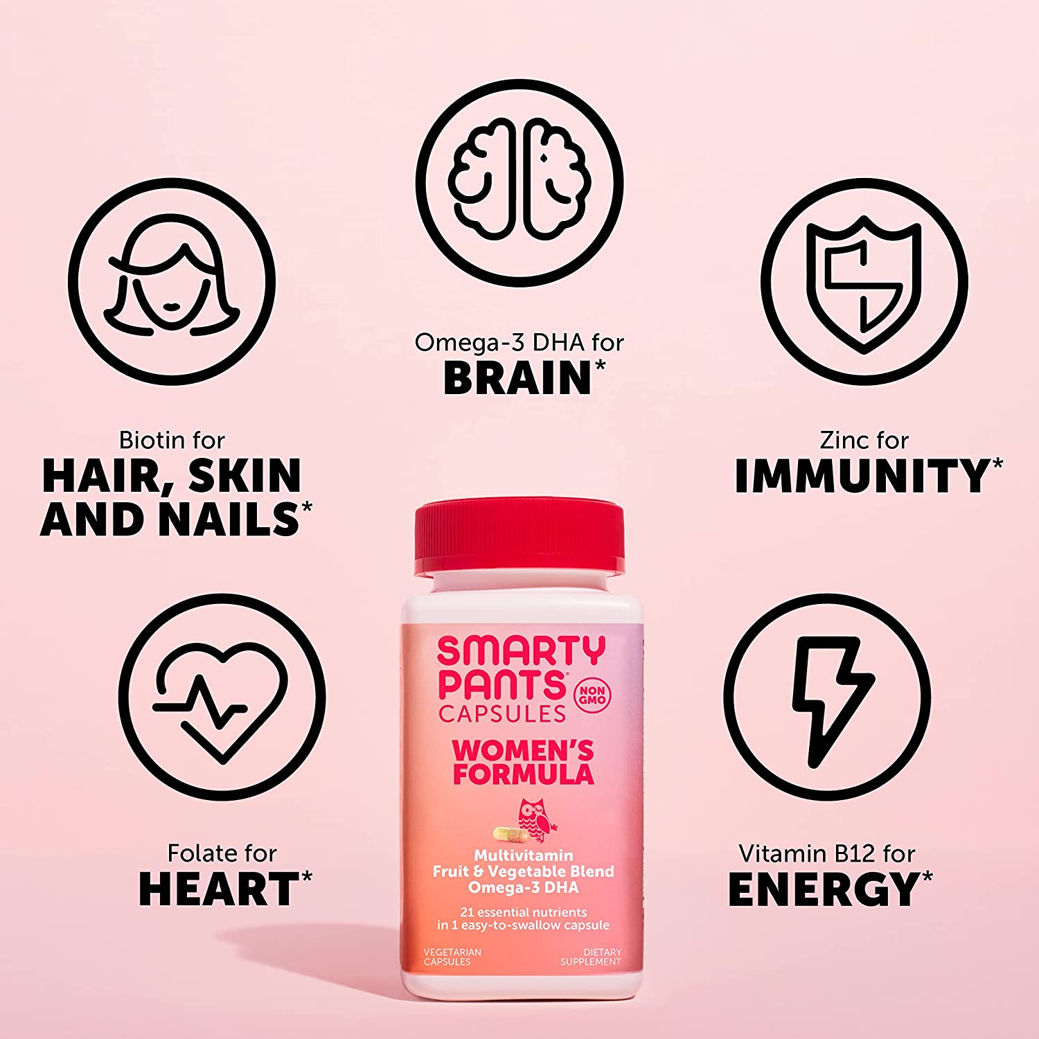 Vitamin cao cấp cho phụ nữ Smarty Pants Women's dạng viên nang hàng Mỹ - Chứng nhận Purity Award