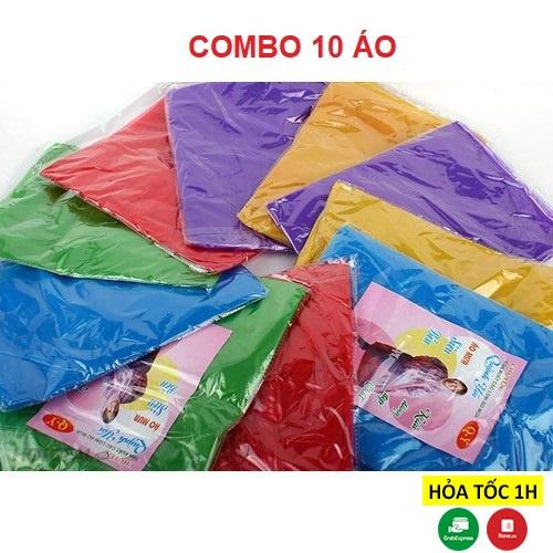 Combo 10 Áo Mưa Giấy Nhiều Màu Sắc Đi Đường Đi Phượt Tái Sử Dụng Được Nhiều Lần