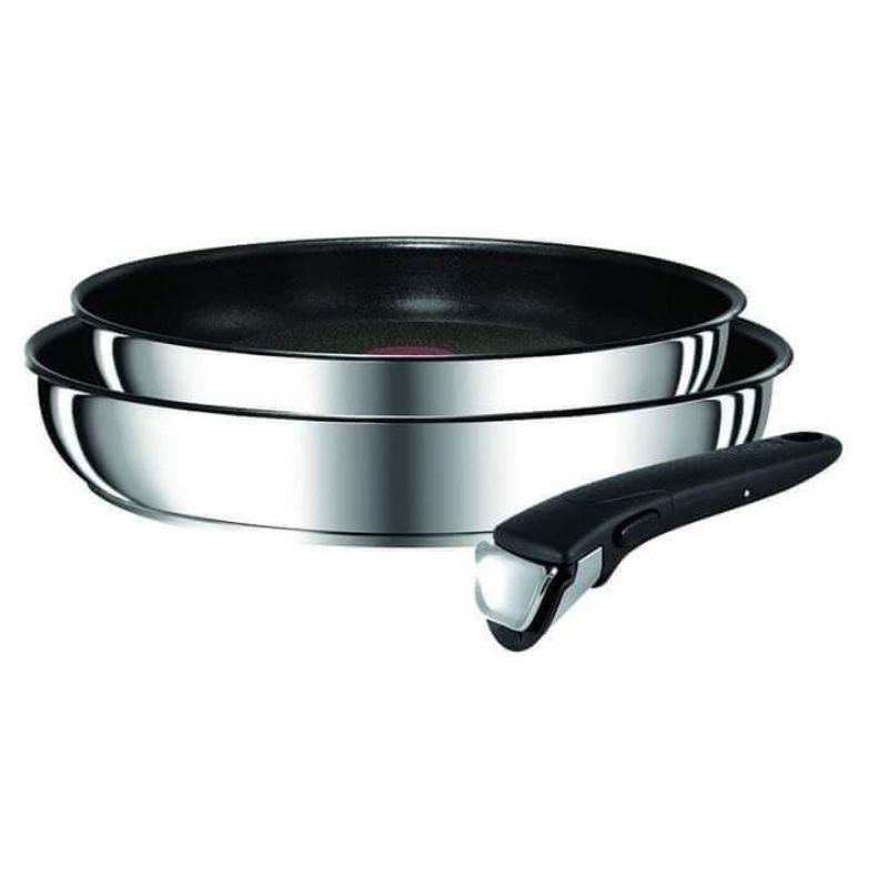 Set 2 chảo Tefal Ingenio Expertise thân inox chung tay cầm