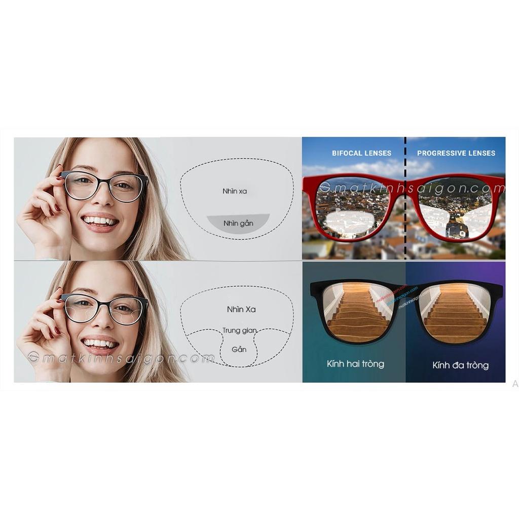 Kính lão thị viễn thị ĐA TRÒNG Đa khoảng cách KV8MUNIQUI cao cấp có bao đẹp tiện lợi