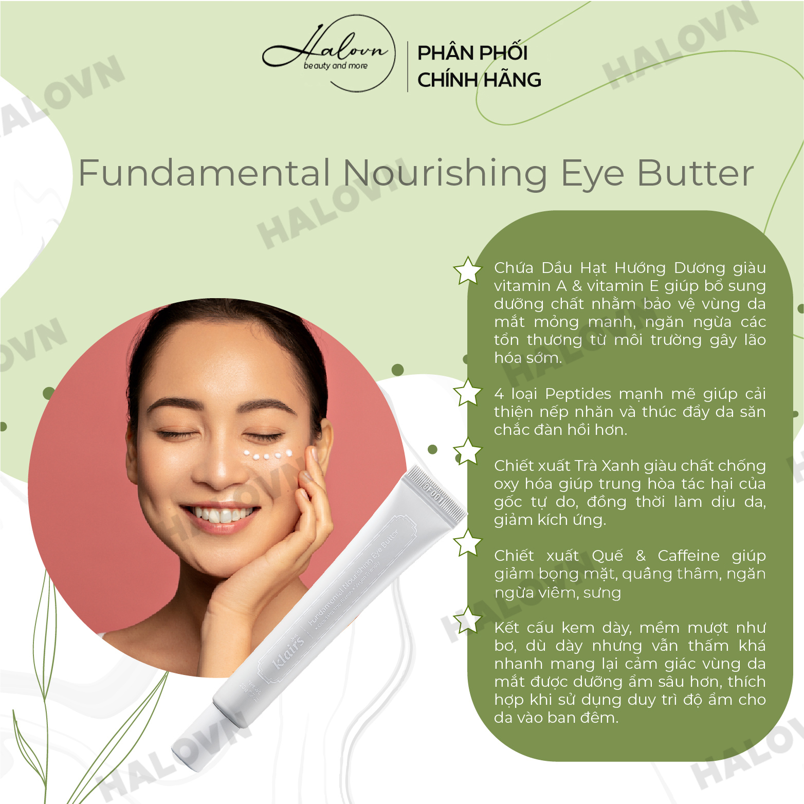 Kem Dưỡng Mắt Cải Thiện Nếp Nhăn Dear, Klairs Fundamental Nourishing Eye Butter 20g